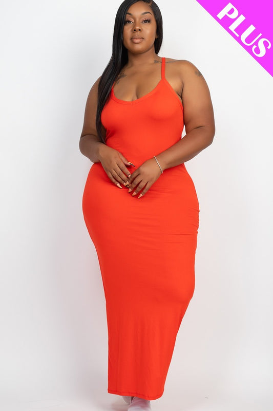 Women's Plus Racer Back Maxi Dress (1X & 3X Only)
