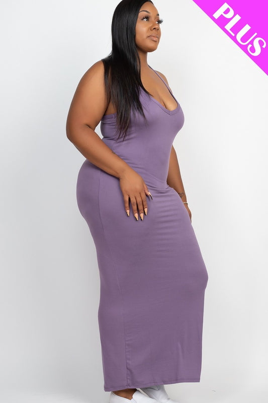 Women's Plus Racer Back Maxi Dress