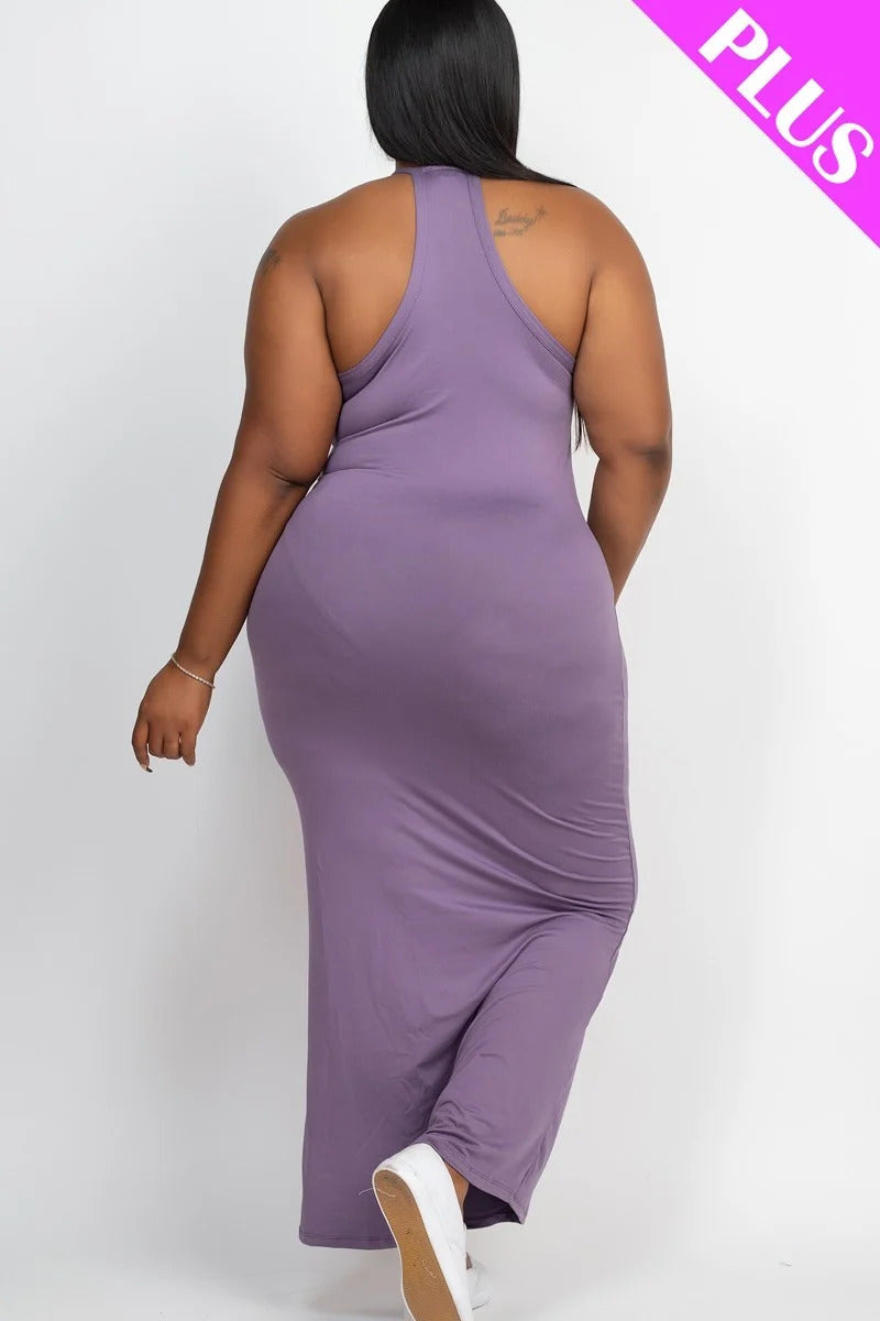 Women's Plus Racer Back Maxi Dress