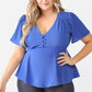 Women's Plus Tie Detail Flare Top (2X & 3X Only)