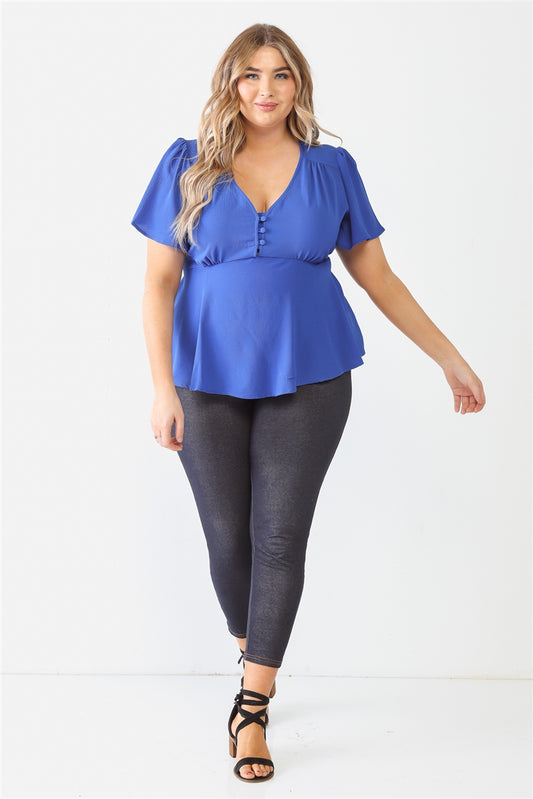Women's Plus Tie Detail Flare Top (2X & 3X Only)