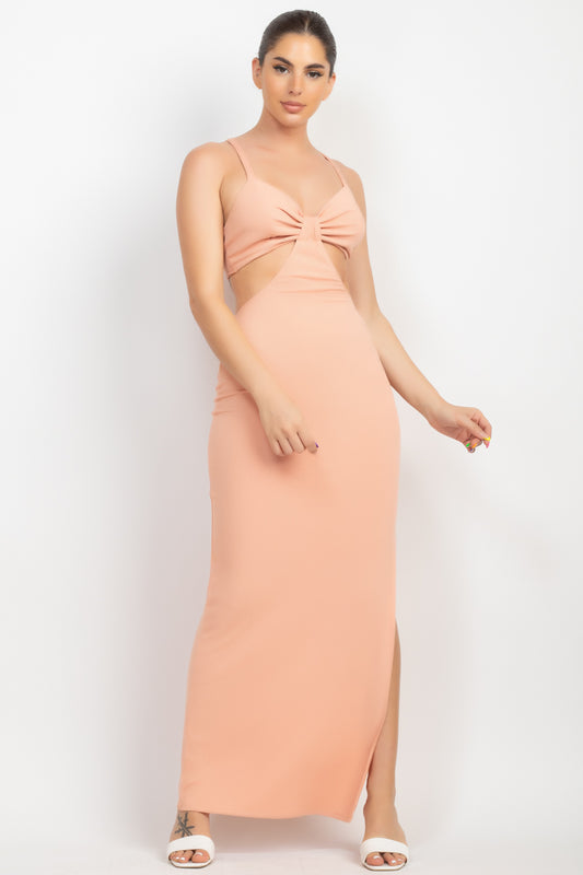 Women's Cutouts Side Slit Maxi Dress