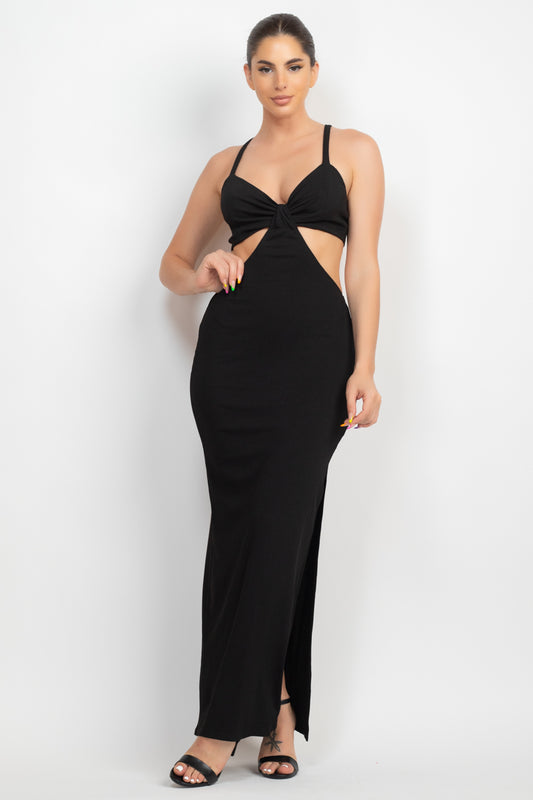 Women's Cutouts Side Slit Maxi Dress