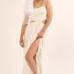 Women's Sheer Bohemian Chiffon Floral Lace Maxi Dress