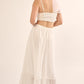 Women's Sheer Bohemian Chiffon Floral Lace Maxi Dress