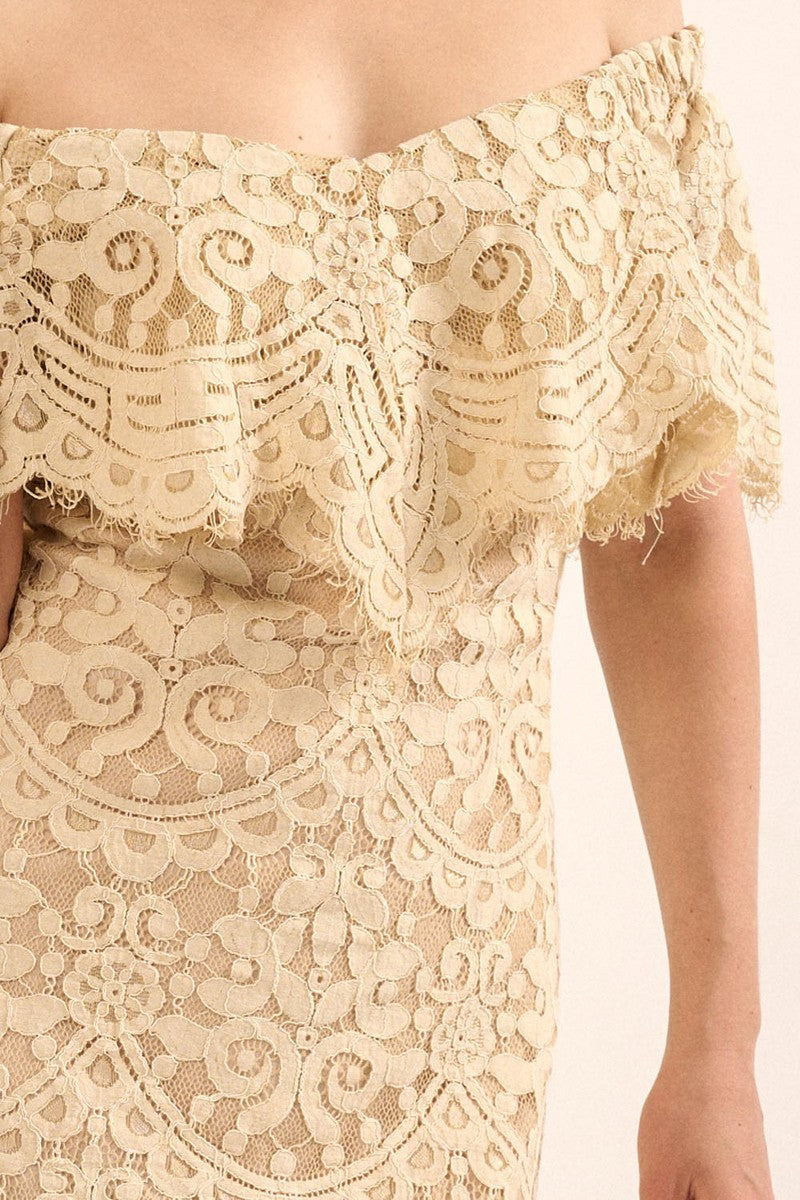 Women's Lace, Woven Mini Dress