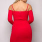 Women's Long Sleeve Cuff Front Strap Mini Dress