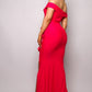 Women's Crossover Front Off Shoulder Side Ruffle Maxi Dress