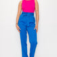 Women's High-rise Belted Paper Bag Pants