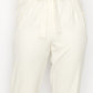 Women's High-rise Belted Paper Bag Pants