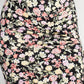 Women's Front Knot Floral Top & Ruched Maxi Skirts Set