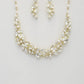 Women's Leaf Pattern Pearl Crystal Necklace