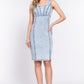 Women's Sleeveless Stretch Denim Jean Mini Dress (S & L Only)