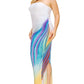 Women's Plus Sleeveless Color Gradient Tube Top Maxi Dress