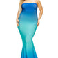 Women's Plus Gradient Tube Maxi Dress
