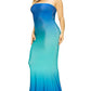 Women's Plus Gradient Tube Maxi Dress