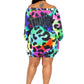 Women's Plus Leopard Off shoulder Bubble Mini Dress