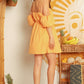 Women's Mango Cotton Cold Shoulder Puff Short Sleeve Mini Dress
