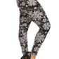 Women's Plus Size Abstract Print, Full Length Leggings In A Slim Fitting Style With A Banded High Waist