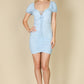 Women's Front Lace Up Ruched Mini Dress
