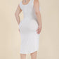 Women's Plus Size Split Neck Bodycon Midi Dress