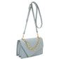Women's Smooth Plain Chain Link Crossbody Bag