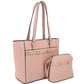 Women's 2 in 1 Smooth Matching Shoulder Tote Bag With Crossbody Set