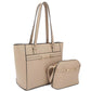 Women's 2 in 1 Smooth Matching Shoulder Tote Bag With Crossbody Set