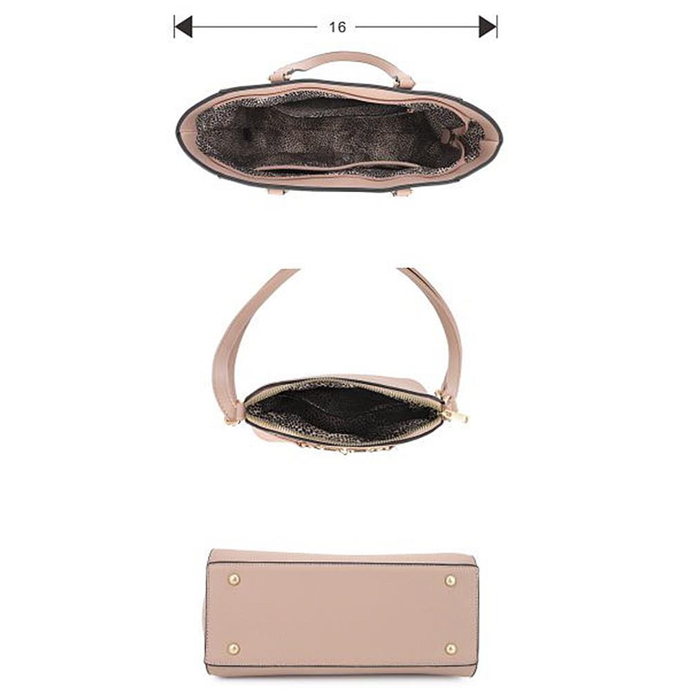 Women's 2 in 1 Smooth Matching Shoulder Tote Bag With Crossbody Set