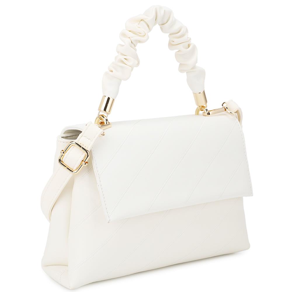 Women's Smooth Pattern Wrinkle Handle Crossbody Bag