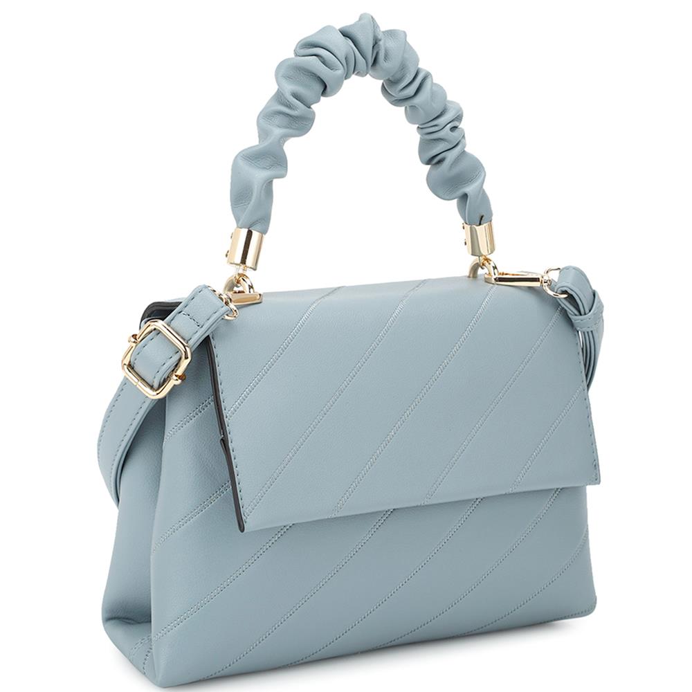 Women's Smooth Pattern Wrinkle Handle Crossbody Bag