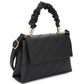 Women's Smooth Pattern Wrinkle Handle Crossbody Bag