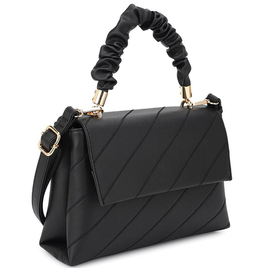 Women's Smooth Pattern Wrinkle Handle Crossbody Bag
