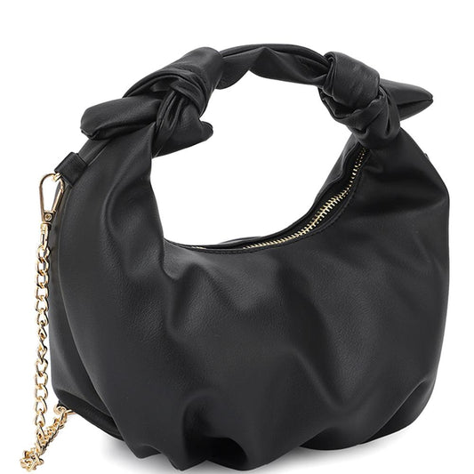 Women's Smooth Round Handle Zipper Bag