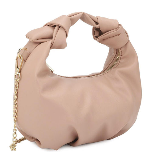 Women's Smooth Round Handle Zipper Bag