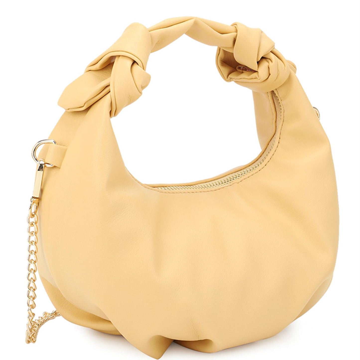 Women's Smooth Round Handle Zipper Bag