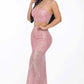 Women's Sexy Back Sequin Maxi Dress