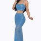 Women's Sexy Back Sequin Maxi Dress