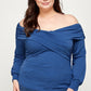 Women's Plus Sexy Off Shoulder Solid Wrap Top
