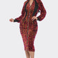 Women's Mid Way Two Zip Up Sparkling Sequin Contrast Dress (S & M Only)