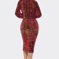 Women's Mid Way Two Zip Up Sparkling Sequin Contrast Dress (S & M Only)