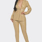 Women's Vegan Leather Zipper Pants Set