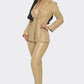 Women's Vegan Leather Zipper Pants Set