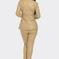 Women's Vegan Leather Zipper Pants Set