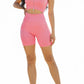 Women's Seamless Sexy Crop Top With Short Set
