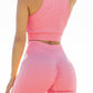 Women's Seamless Sexy Crop Top With Short Set