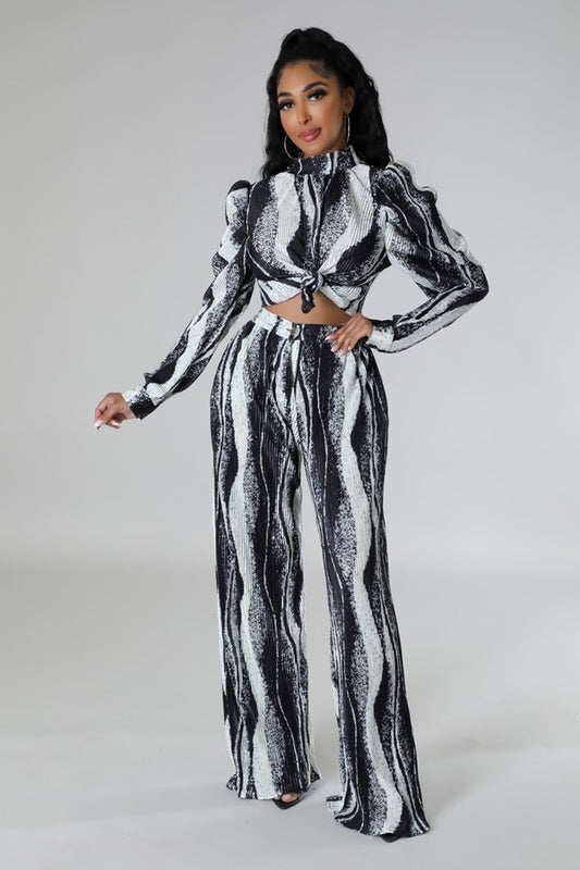 Women's Non-stretch Two-piece Set