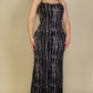 Women's Plus Size Tie Dye Printed Cami Bodycon Maxi Dress