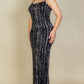 Women's Plus Size Tie Dye Printed Cami Bodycon Maxi Dress
