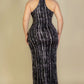 Women's Plus Size Tie Dye Printed Cami Bodycon Maxi Dress